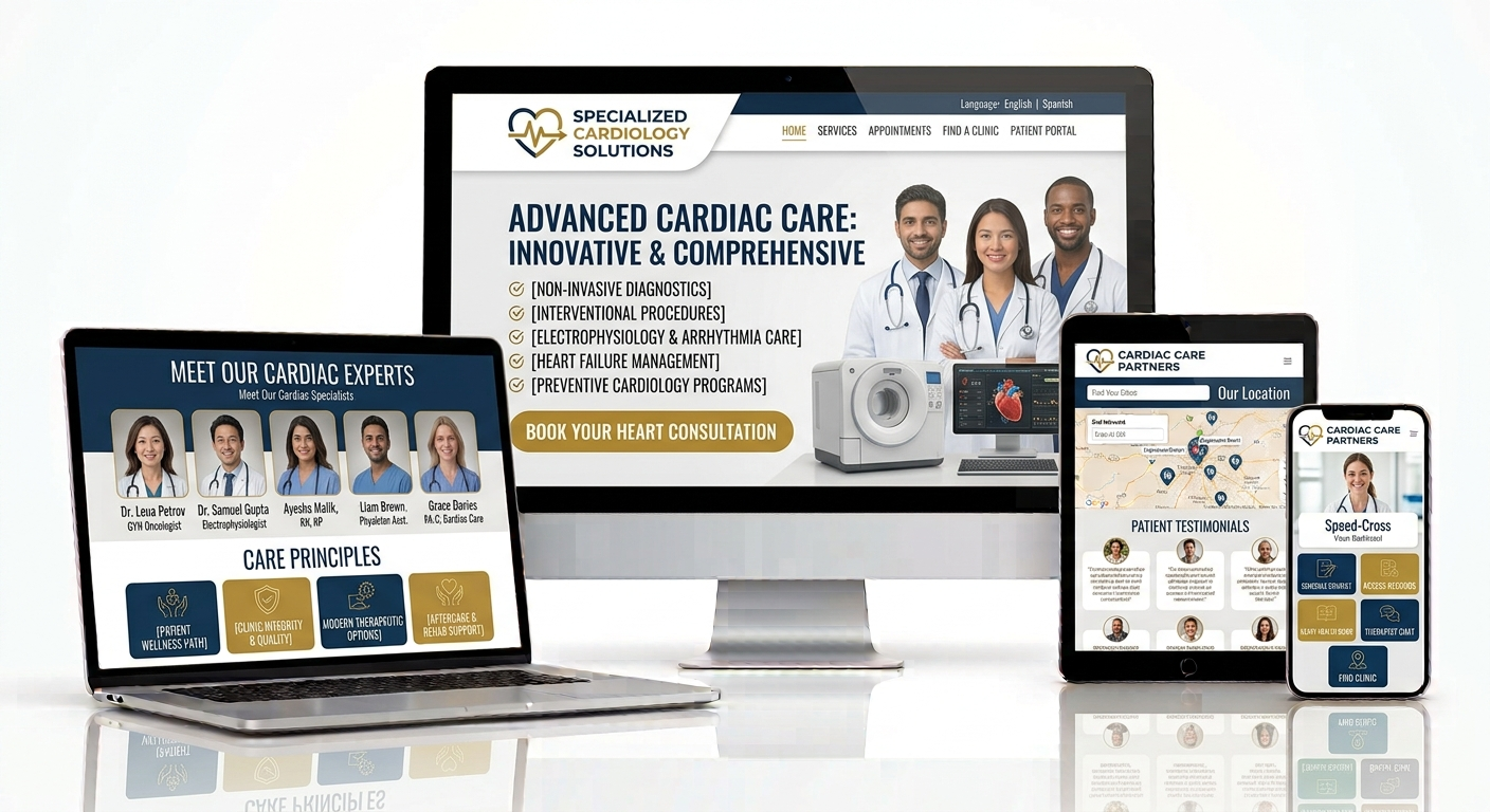 Cardiology Website Design